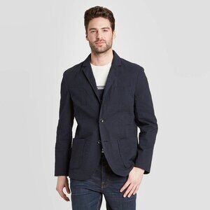 Goodfellow & Co Kenwood XXL Mens‎ Blazer In Navy Textured Cotton Blend